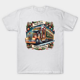 Santa Truck Shirt Funny Trucker Shirt Driver Shirt T-Shirt T-Shirt